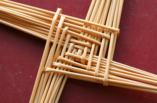 Saint brigid's cross, made from rushes