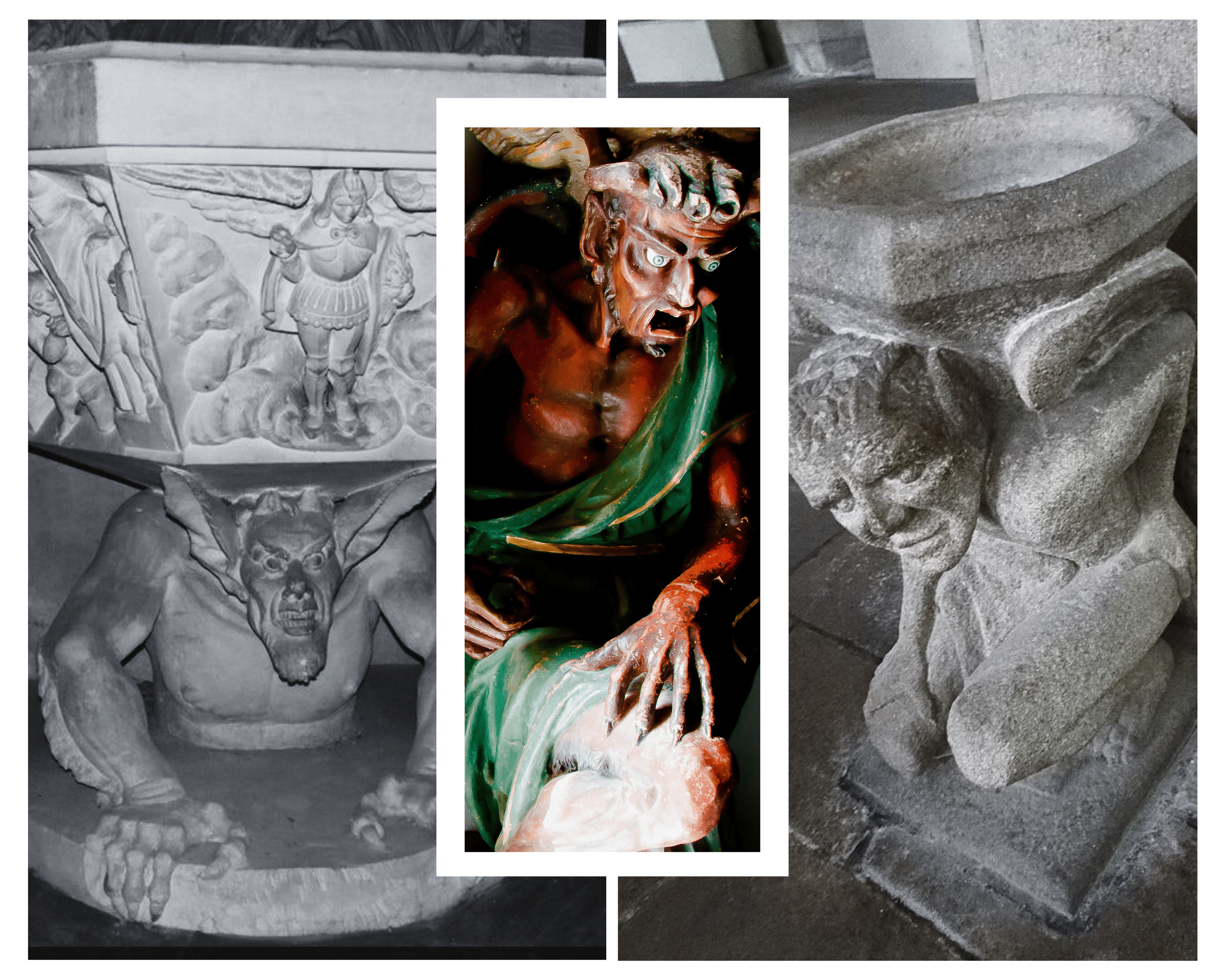 The devil water fonts in the churches of rennes-le-château, saint vincent and saint-malo