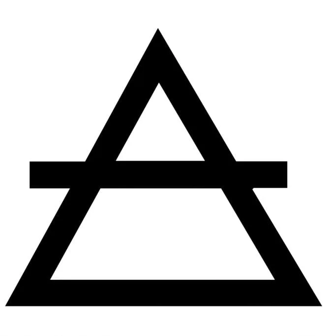 The symbol for elemental air in alchemy