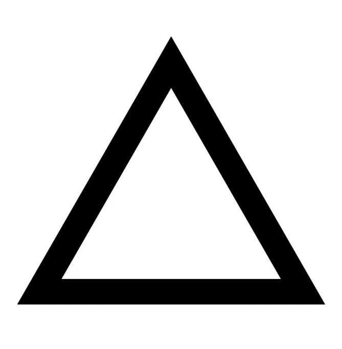 The symbol for elemental fire in alchemy