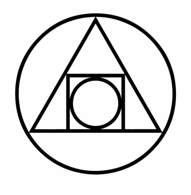 Symbol of the philosophers stone in alchemy