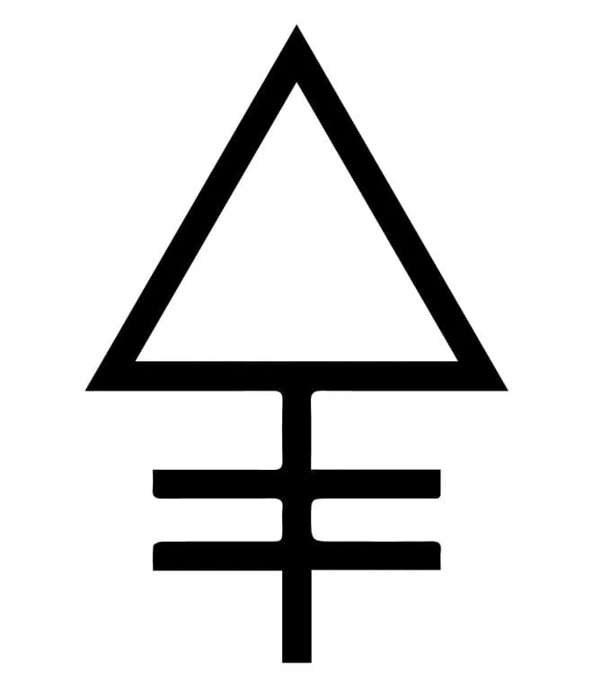 The symbol for phosphorus in alchemy