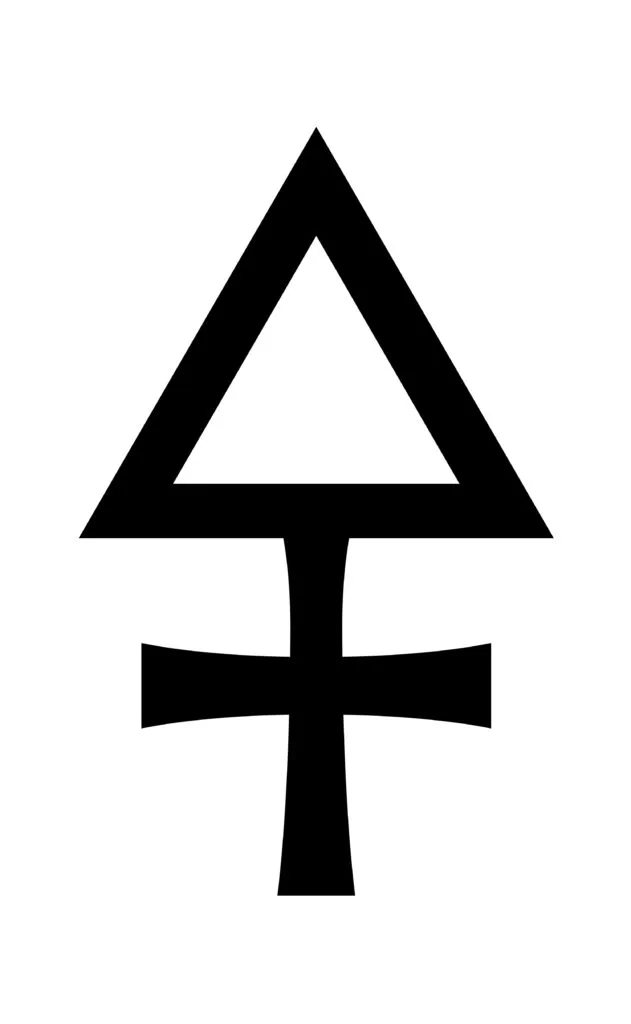 The symbol for sulfur in alchemy