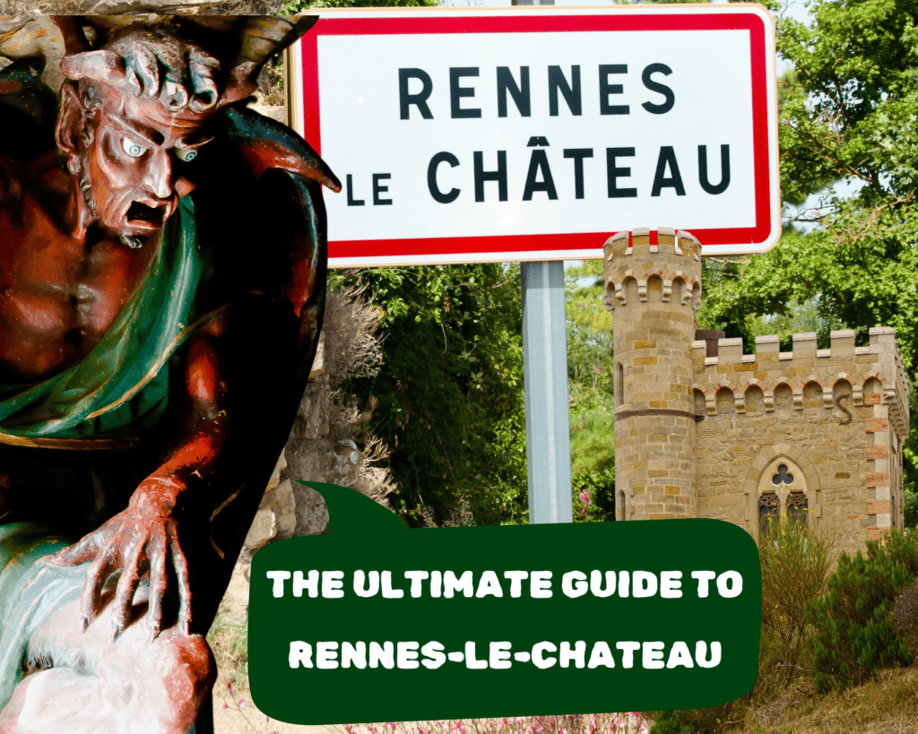Image showing scenes from the village of rennes-le-chateau and the guide to rennes-le-château