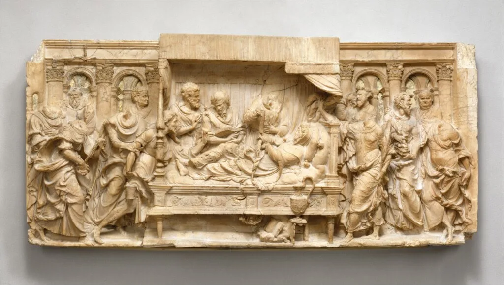 Assumption of Mary: Plaque with the Trinity and the Dormition of the Virgin