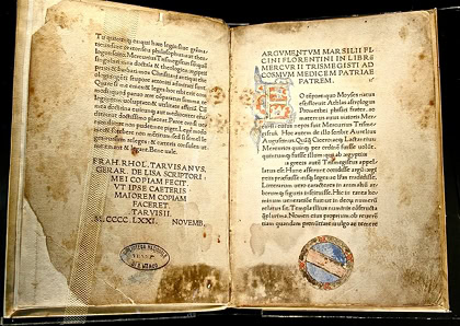 Corpus hermeticum: first latin edition, by marsilio ficino, 1471 ce