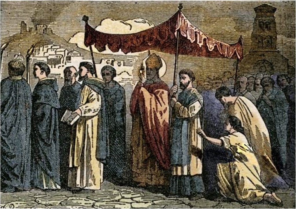 Saint mamert of vienne. Engraving by diodore rahoult
