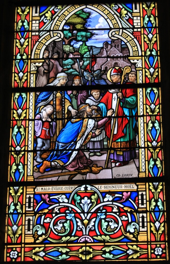 Hywel, stained-glass window, saint-clair, reguiny