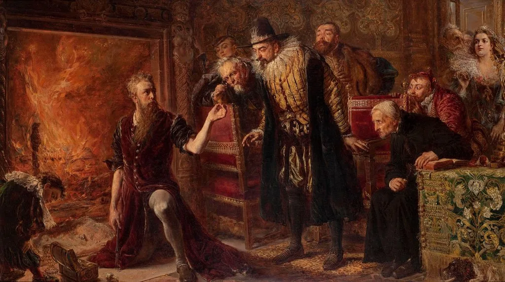 Artwork of the alchemist sendivogius for the guide to alchemy